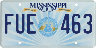MS license plate FUE463