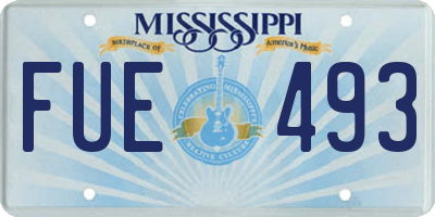 MS license plate FUE493