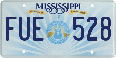 MS license plate FUE528