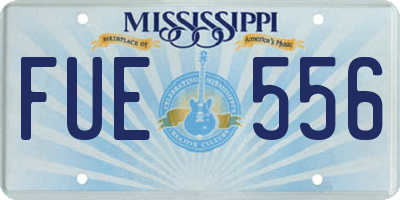 MS license plate FUE556