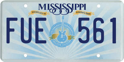 MS license plate FUE561