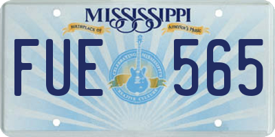 MS license plate FUE565