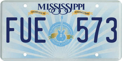 MS license plate FUE573