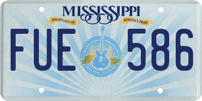 MS license plate FUE586