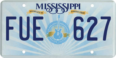 MS license plate FUE627