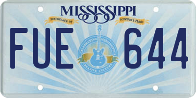 MS license plate FUE644