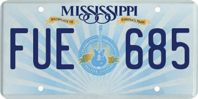 MS license plate FUE685
