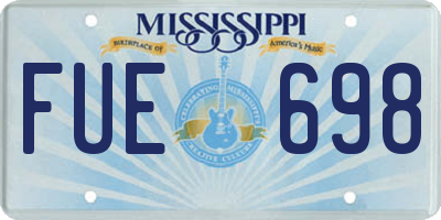 MS license plate FUE698