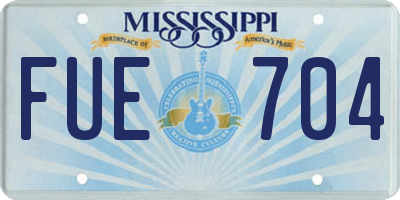 MS license plate FUE704