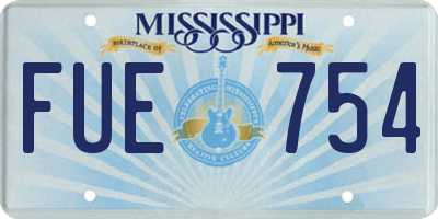 MS license plate FUE754