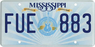 MS license plate FUE883