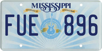 MS license plate FUE896