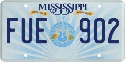 MS license plate FUE902