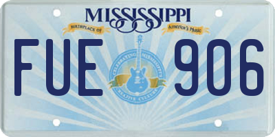 MS license plate FUE906