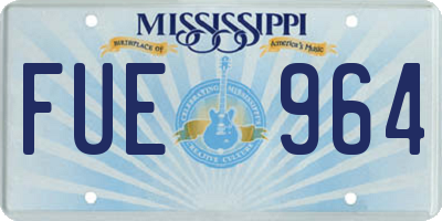 MS license plate FUE964