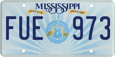 MS license plate FUE973