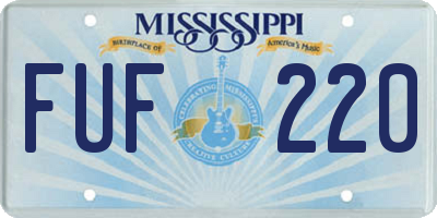 MS license plate FUF220
