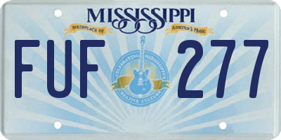 MS license plate FUF277
