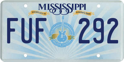 MS license plate FUF292