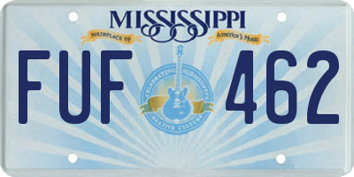 MS license plate FUF462
