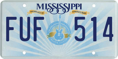 MS license plate FUF514