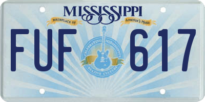 MS license plate FUF617