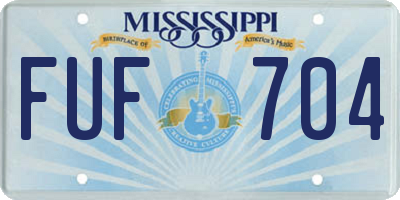 MS license plate FUF704