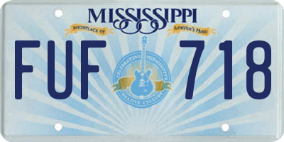 MS license plate FUF718