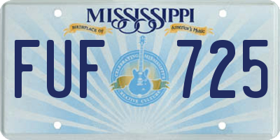 MS license plate FUF725