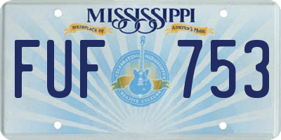 MS license plate FUF753