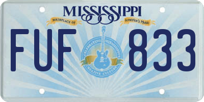 MS license plate FUF833