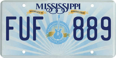 MS license plate FUF889