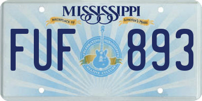 MS license plate FUF893