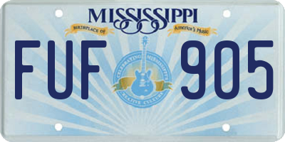 MS license plate FUF905