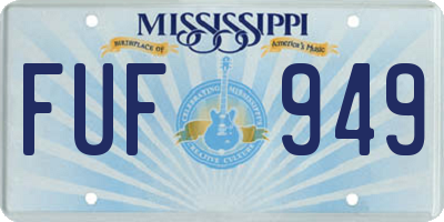 MS license plate FUF949