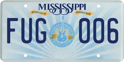 MS license plate FUG006