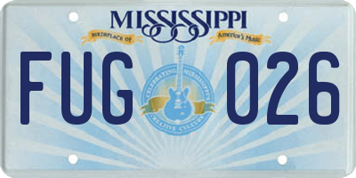 MS license plate FUG026