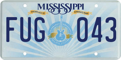 MS license plate FUG043