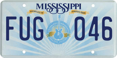 MS license plate FUG046