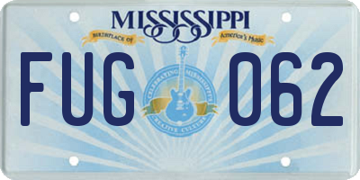 MS license plate FUG062
