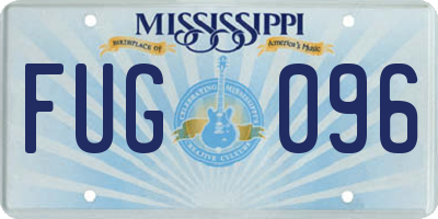 MS license plate FUG096
