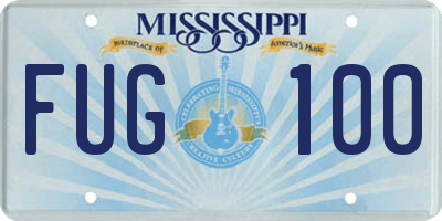 MS license plate FUG100
