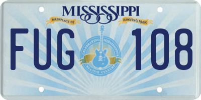 MS license plate FUG108