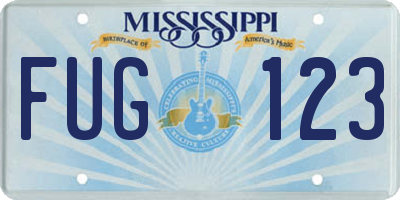 MS license plate FUG123