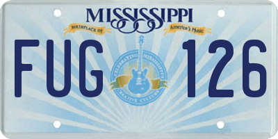 MS license plate FUG126
