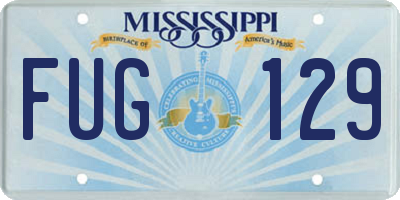 MS license plate FUG129