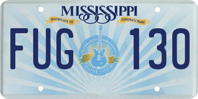 MS license plate FUG130
