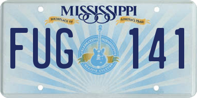 MS license plate FUG141