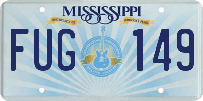 MS license plate FUG149