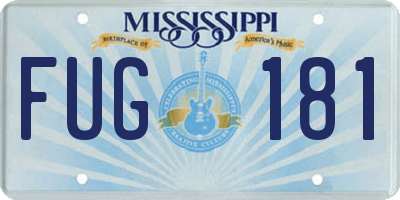 MS license plate FUG181